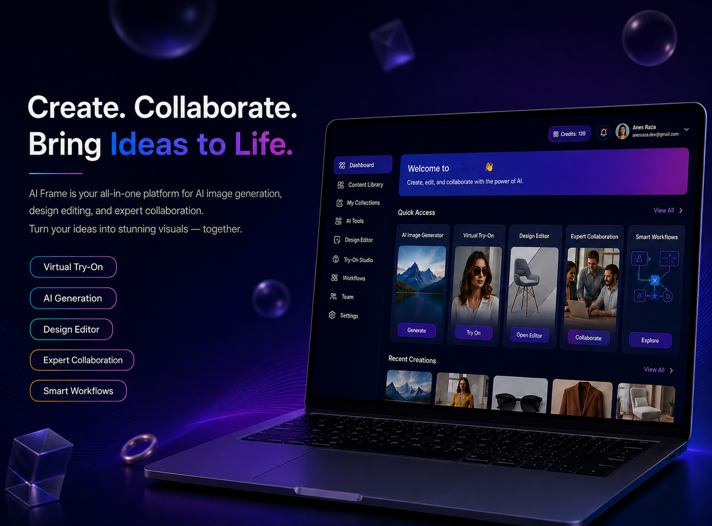 AI Image Generation & Collaboration Platform